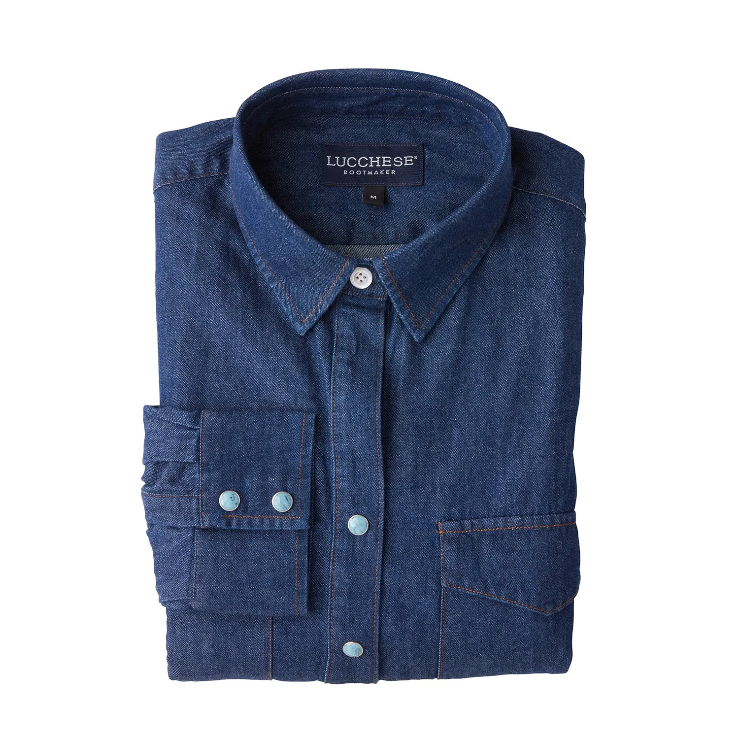 Women's Chambray Shirt :: Dark Denim