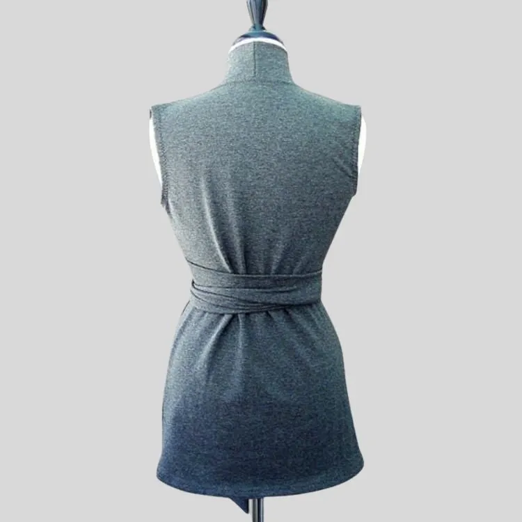 Women's wrap top - organic cotton or merino wool