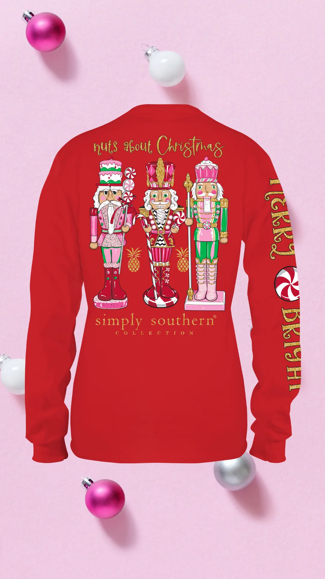 Youth 'Nuts About Christmas' Long Sleeve Tee by Simply Southern